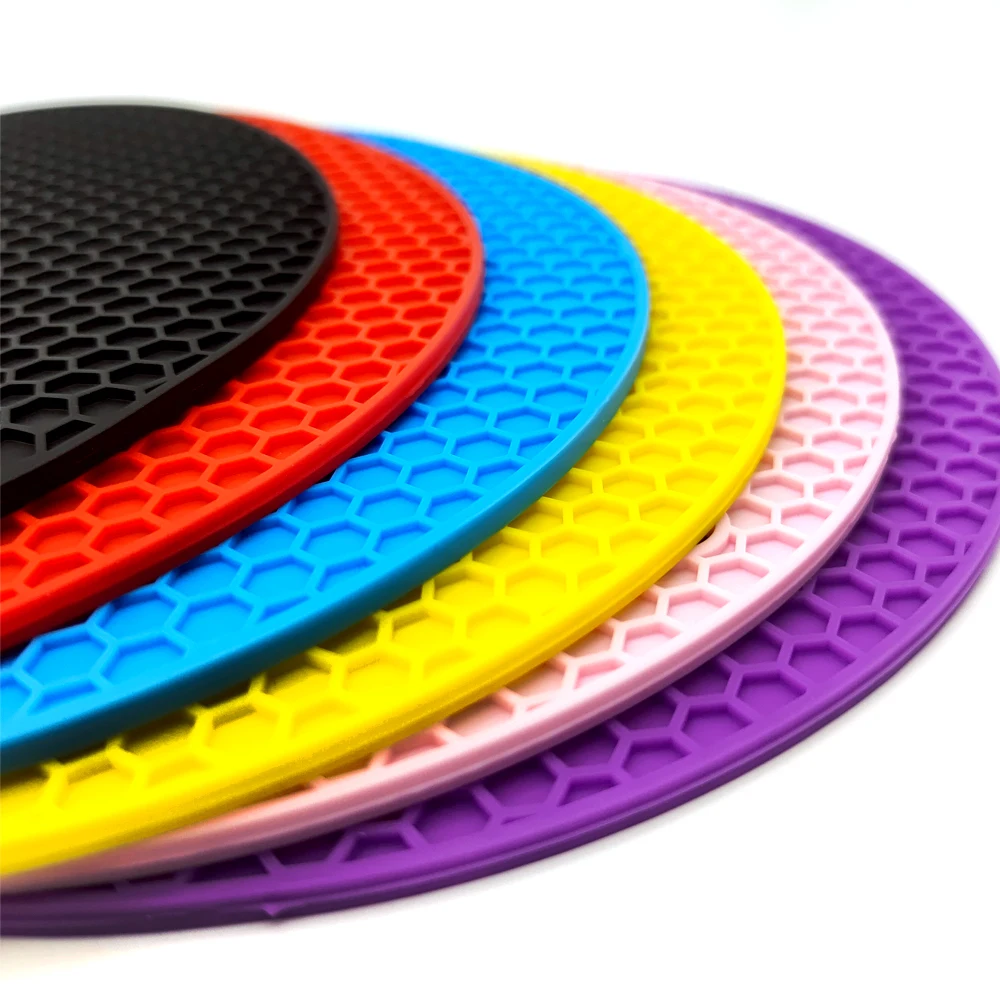 Best Seller Hookah Silicone Mat Narguile Circle Honeycomb Structure Protective Glass Base Anti Slip Shisha Special Accessories