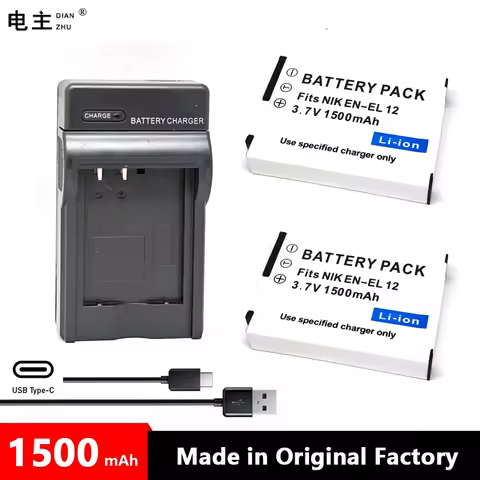 EN-EL12 ENEL12 EN EL12 Battery Charger For Nikon S610 S610c S620 S630 S710 S1000pj P300 P310 P330 S6200 S6300 S9400 S9500 S9200