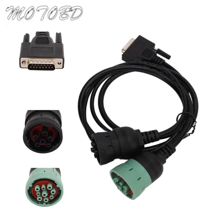 Diagnostic Tool Cable 402048 J1708 6Pin J1939 9Pin To DB 15Pin Male Code Reader Adapter Replacement For NEXIQ USB Link1