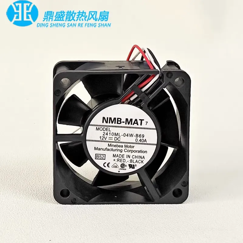 Original 6CM 60 * 60 * 25MM 12V 0.40A Dual Ball Case Power Cooling Fan 2410ML-04W-B69