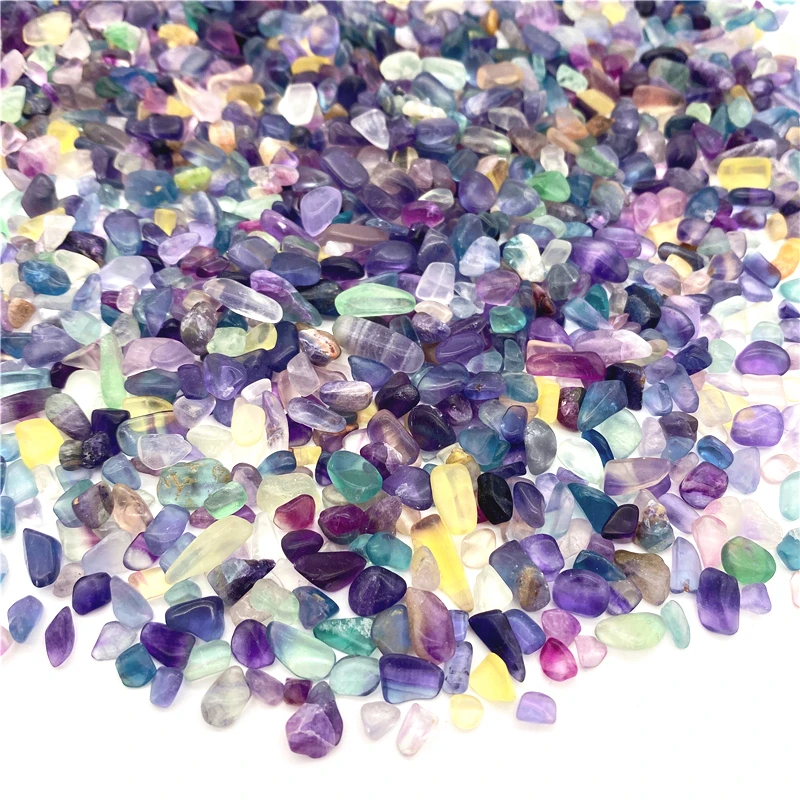 50g Natural Colorful Fluorite Gravel Rock Chips for Aquarium Home Decoration Accessories Natural Stones and Minerals