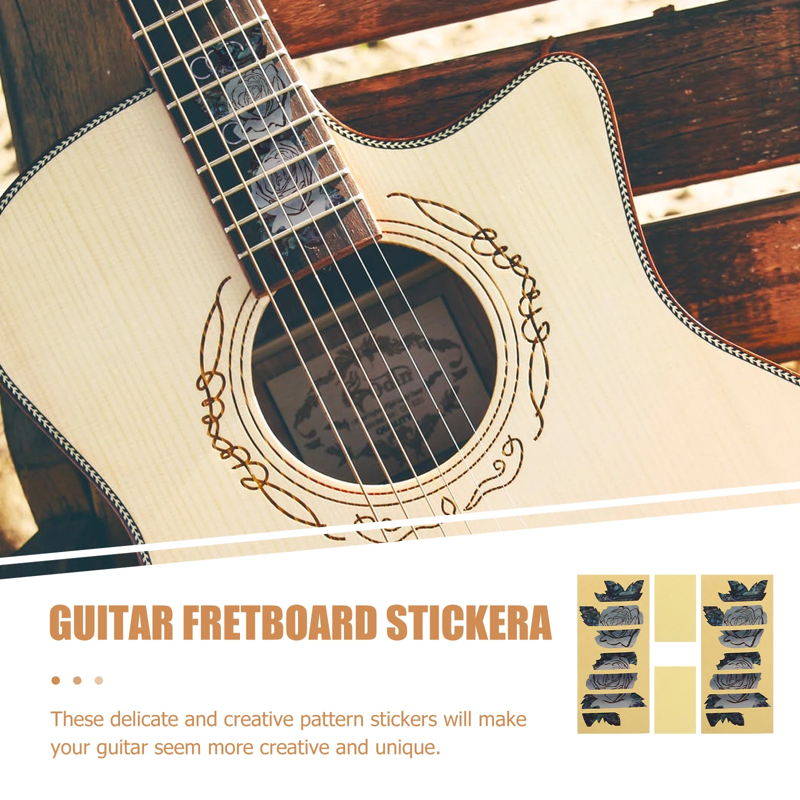 

Guitar Frets Sticker Finger Board Creative Fingerboard Decorate Pvc Child Guitars