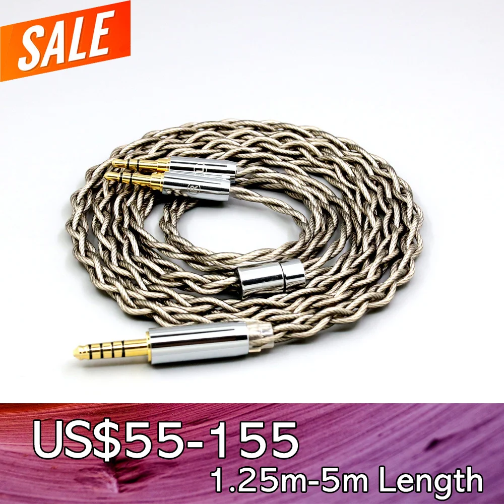 99% Pure Silver + Graphene Shield Earphone Cable For Onkyo A800 Philips Fidelio X3 Kennerton Jord Headphone LN008686