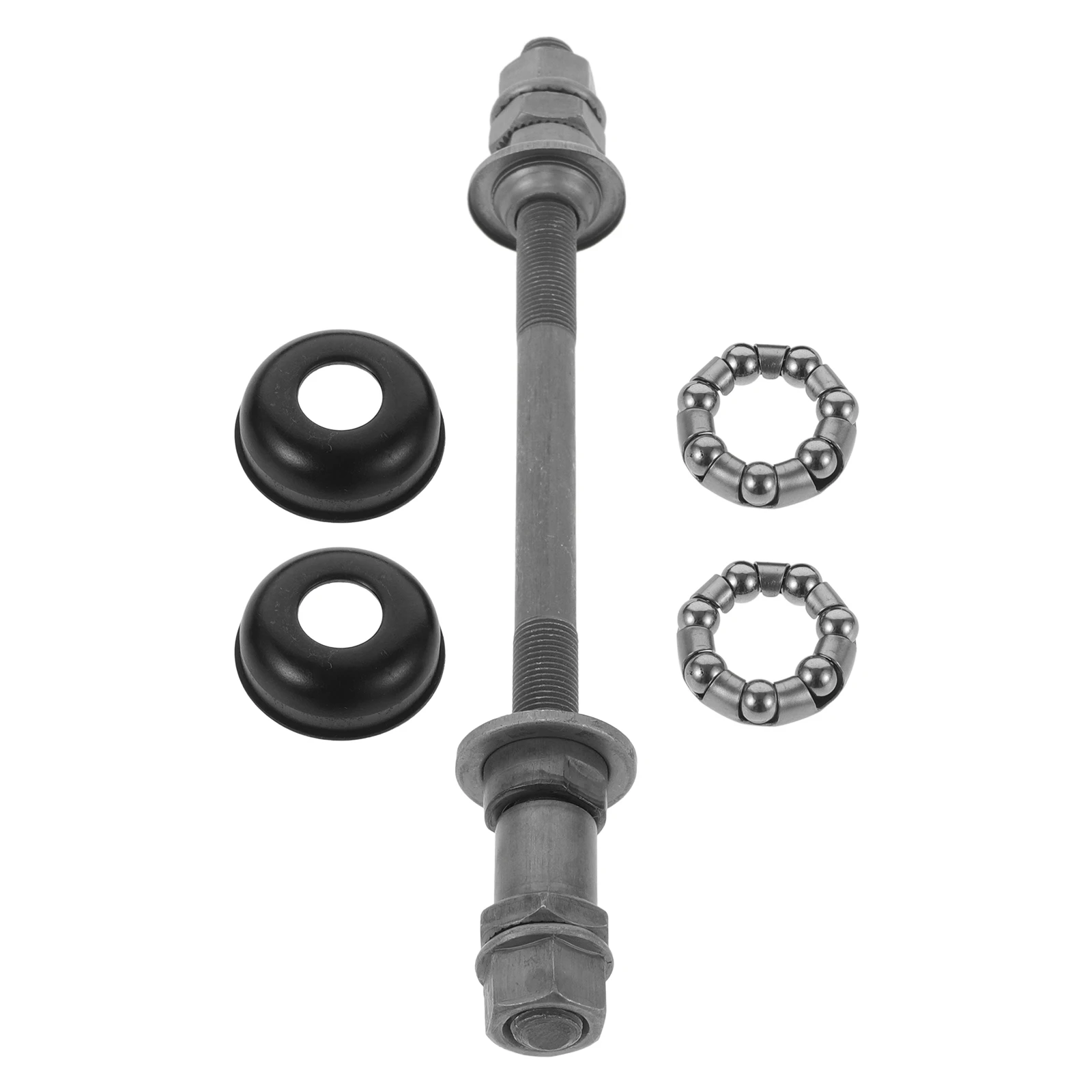 

1 set Rear Bicycle Hub Axle 180mm 9.5mm Grey High Strength Ball Bearing Mountain Bike Wheel Hub Kit Thread Pitch Gauge Caliper