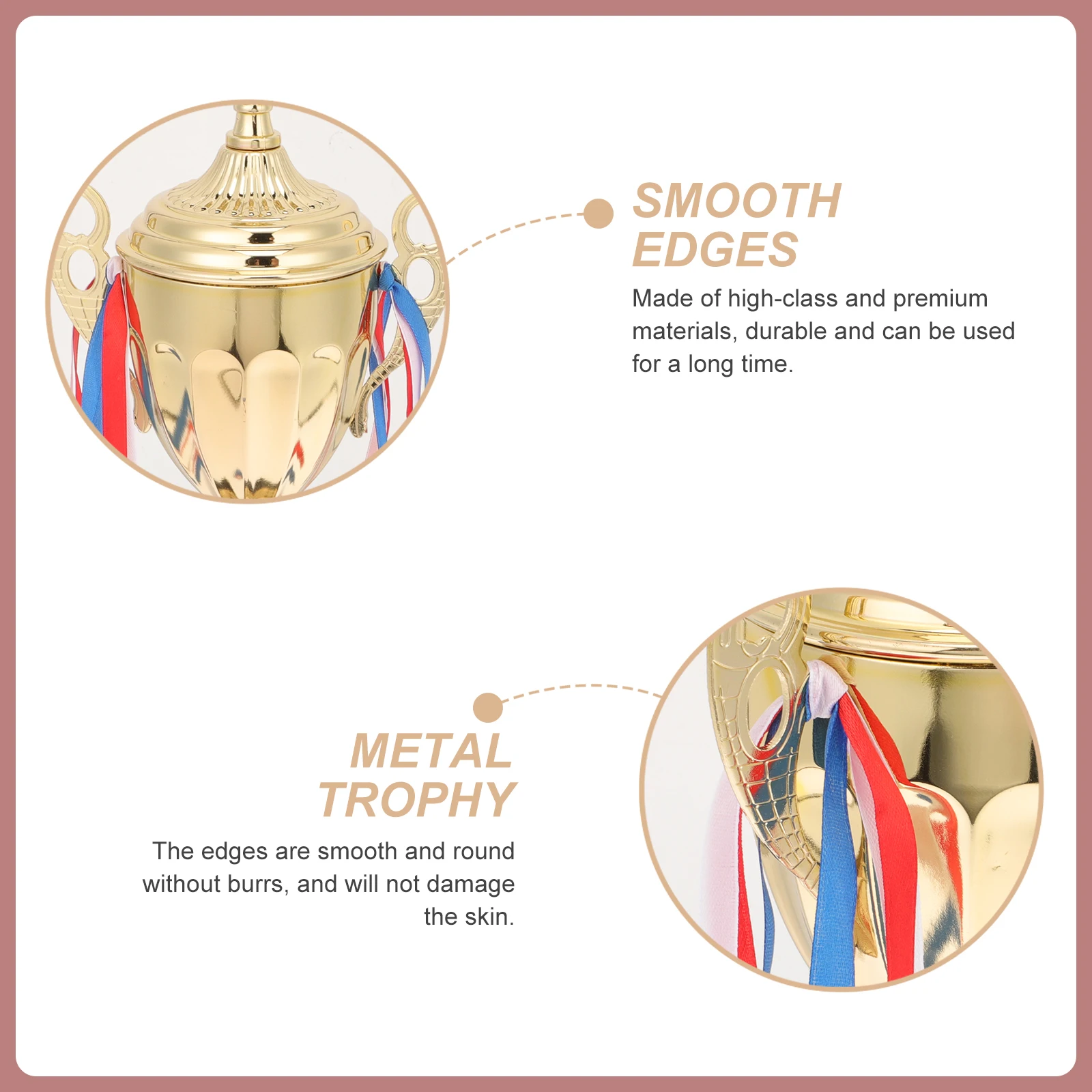 

Golden Metal Kids Sports Competitions Party Match Decorative Trophy Cup Race Match Team Award Trophy Props