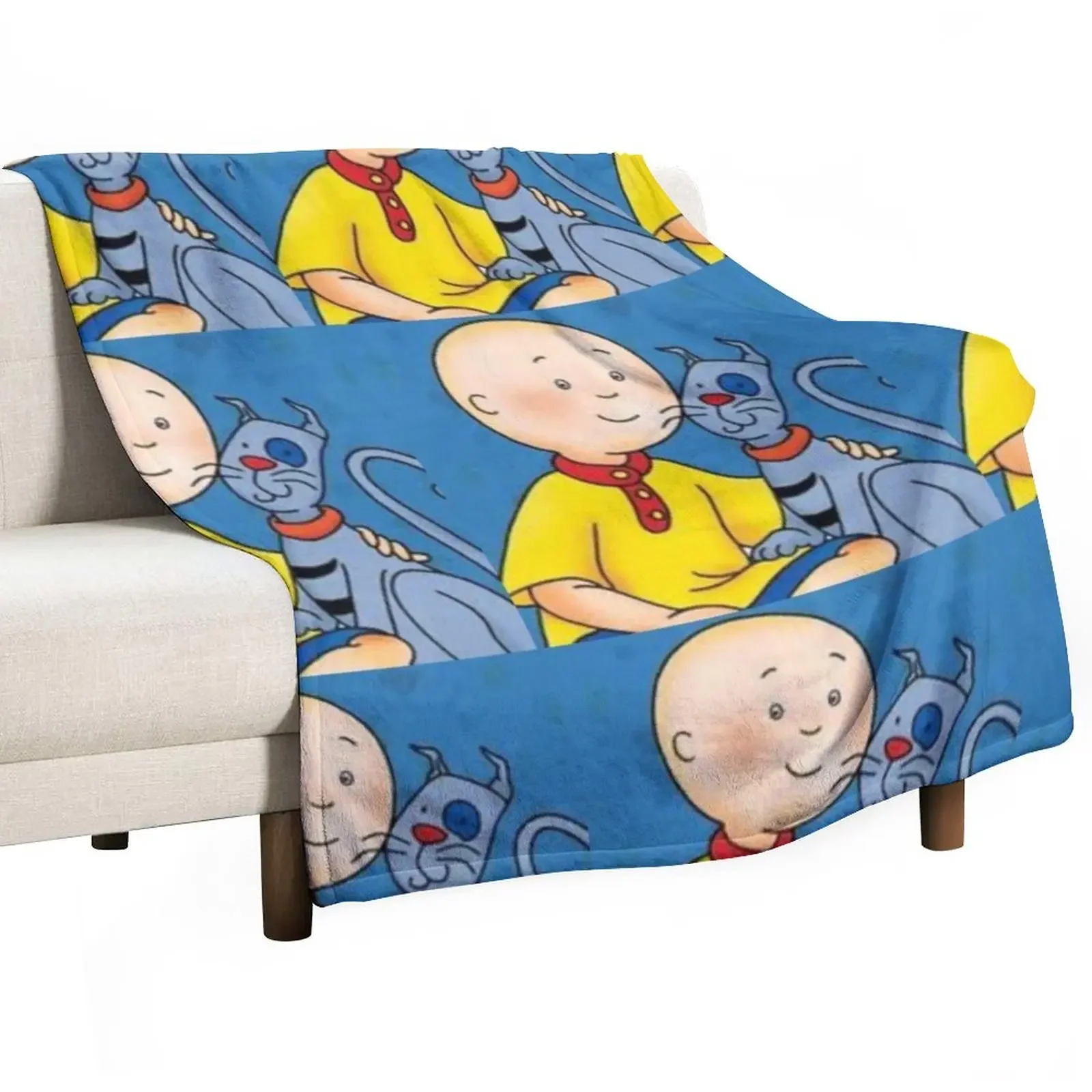 

Caillou :D Throw Blanket Soft Big Soft Plush Plaid Flannels Sofas Blankets