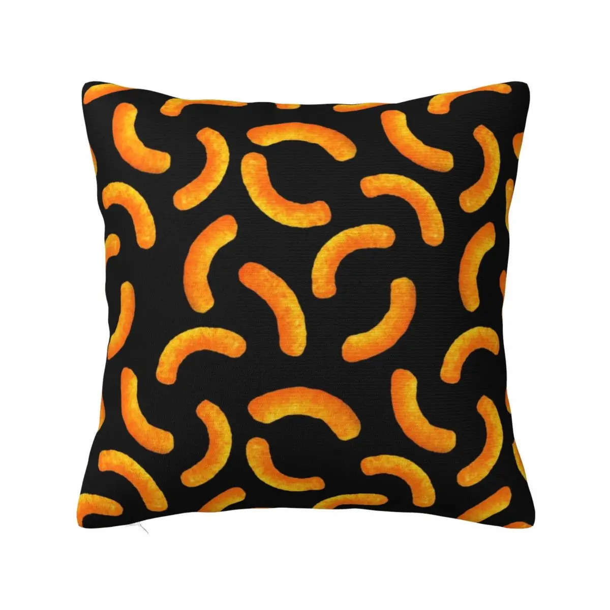 

Cheese Puffs - Black Throw Pillow Sofa Pillow Cover Decorative Sofa Cushion Sofa Cushion Cover