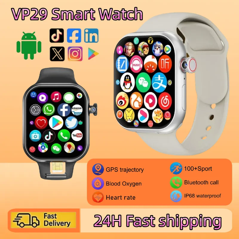 

Модные умные часы VP29 5G, операционная система Android 10,0, 2,29, большой экран, вращающаяся камера, GPS, WIFI, NFC, магазин Google Play
