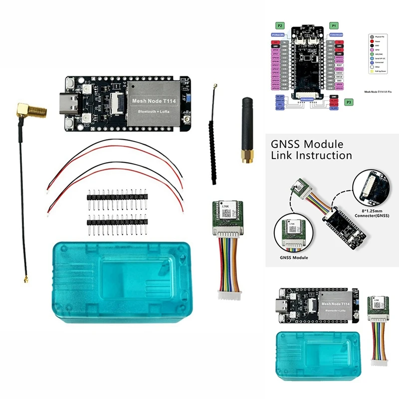 Mesh Node T114 Meshtastic Tracker NRF52840 SX1262 Lorawan For Arduino BLE Wifi Positioning Devboard Low Power