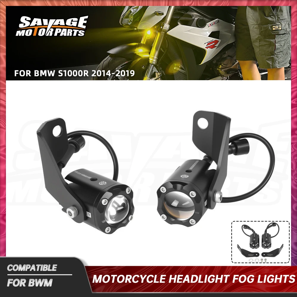 S1000R Led Fog Lights For BMW S 1000R 2014-2019 Motorcycle Auxiliary Road Driving Low Beam Yellow Front Spotlight Super Bright