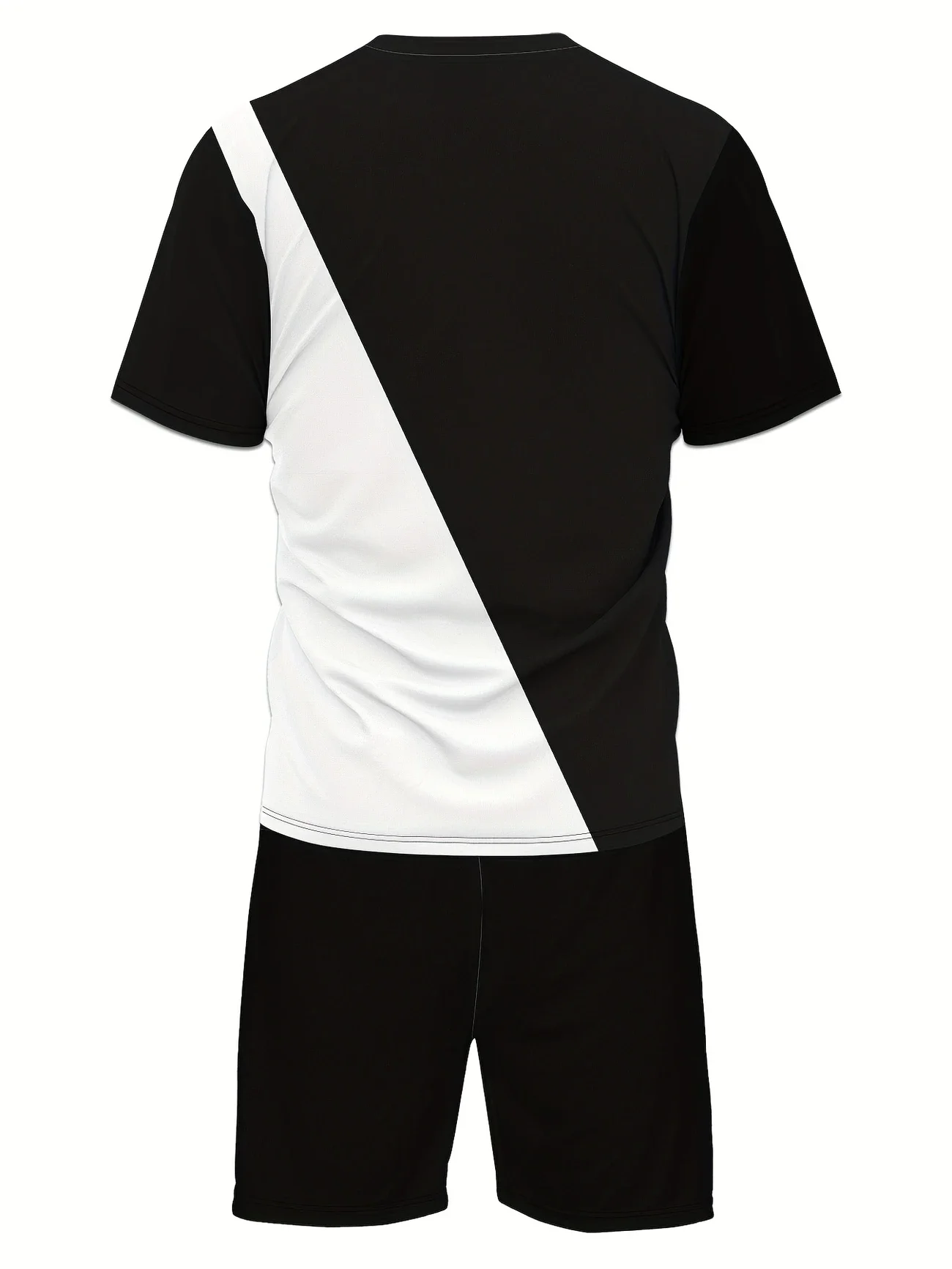 Summer Men's Round Neck Fashionable Casual Short Sleeved Shorts 3D Printed Set Comfortable Throughout The Four Seasons