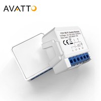 AVATTO ZigBee Tuya 1/2/3/4 Gang Mini Smart Switch DIY Light Switches Module Two-Way Control Works With Alexa Alice Google Home