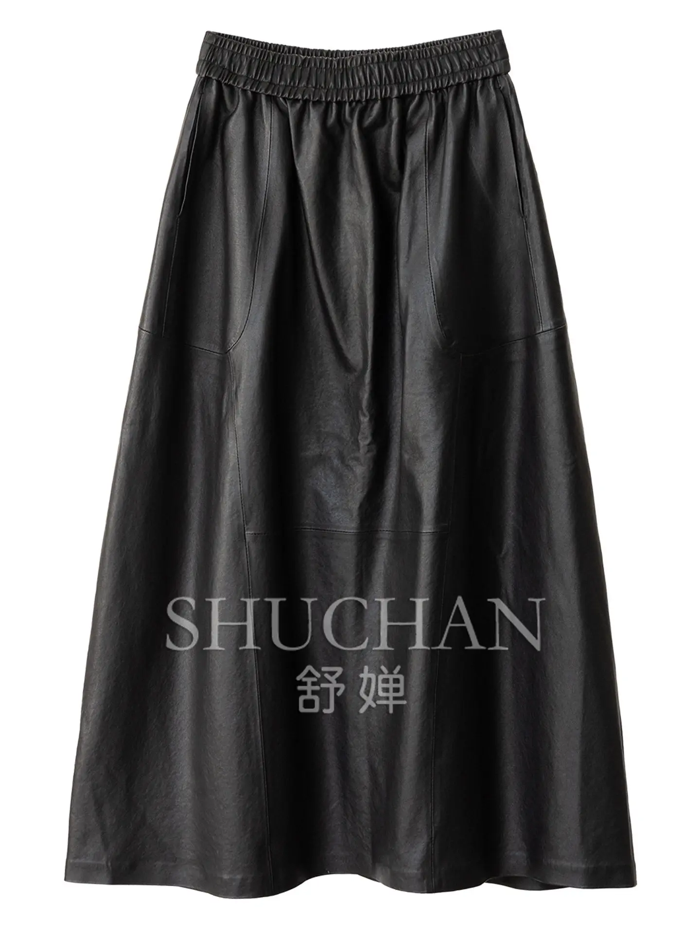 Sheepskin Skirt Italian High Waist Vegetable Tanned Elastic Waist A-shaped Skirt Women 2026 Winter F572