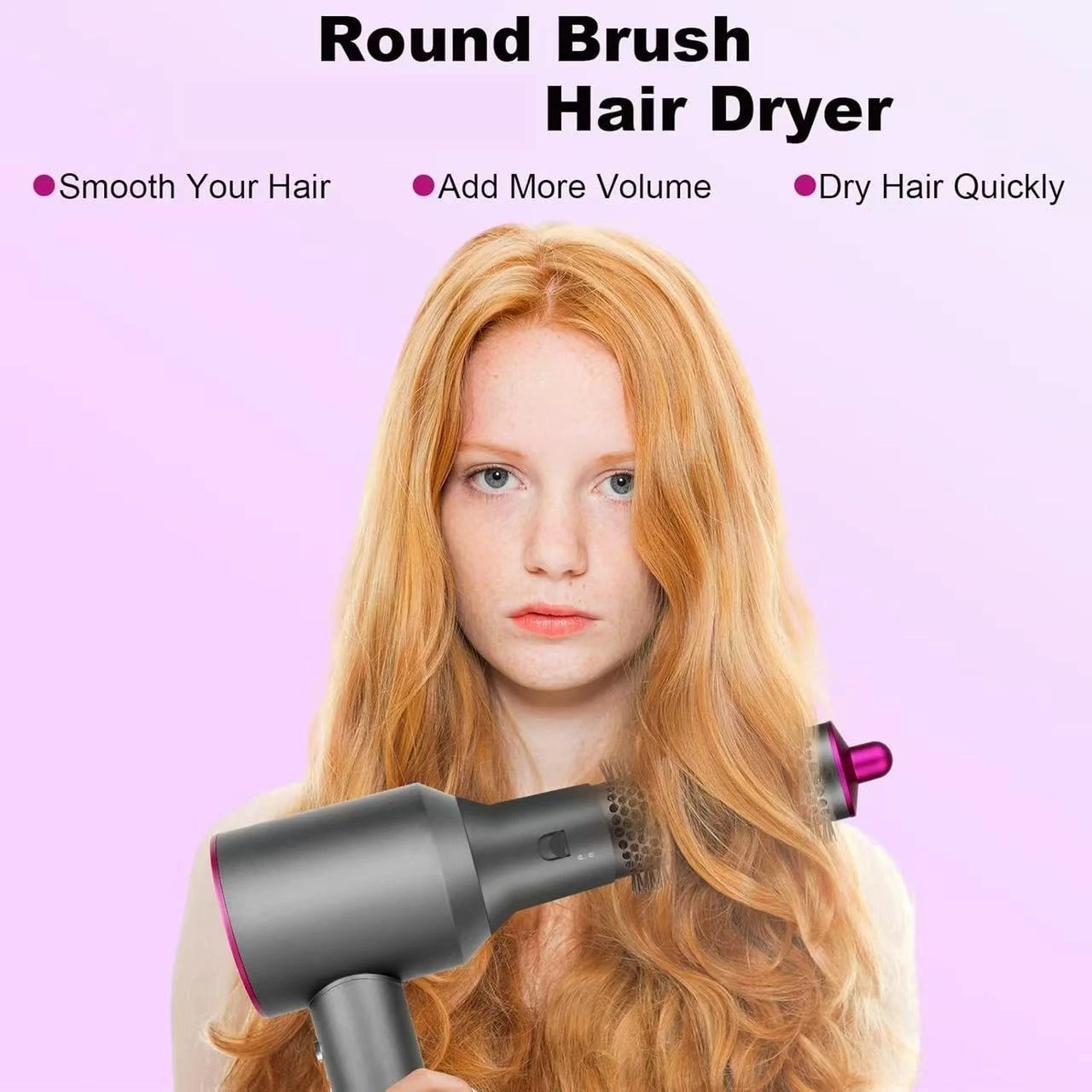 مجموعة فرش مجفف تصفيف الشعر متعددة الوظائف، متوافقة مع موديلات سلسلة HD/HS، تجعد الشعر بالأيونات السالبة - تقليل