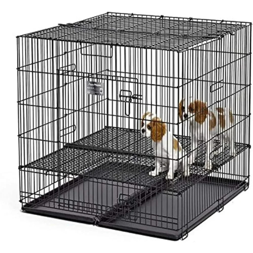 

Dog Crate Cage Puppy Playpen Crate Grid & Pan Included