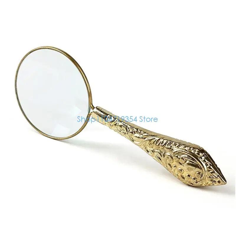0XLD 4X Handheld Magnifier Glasses for Reading Close Work Hobbies Inspect