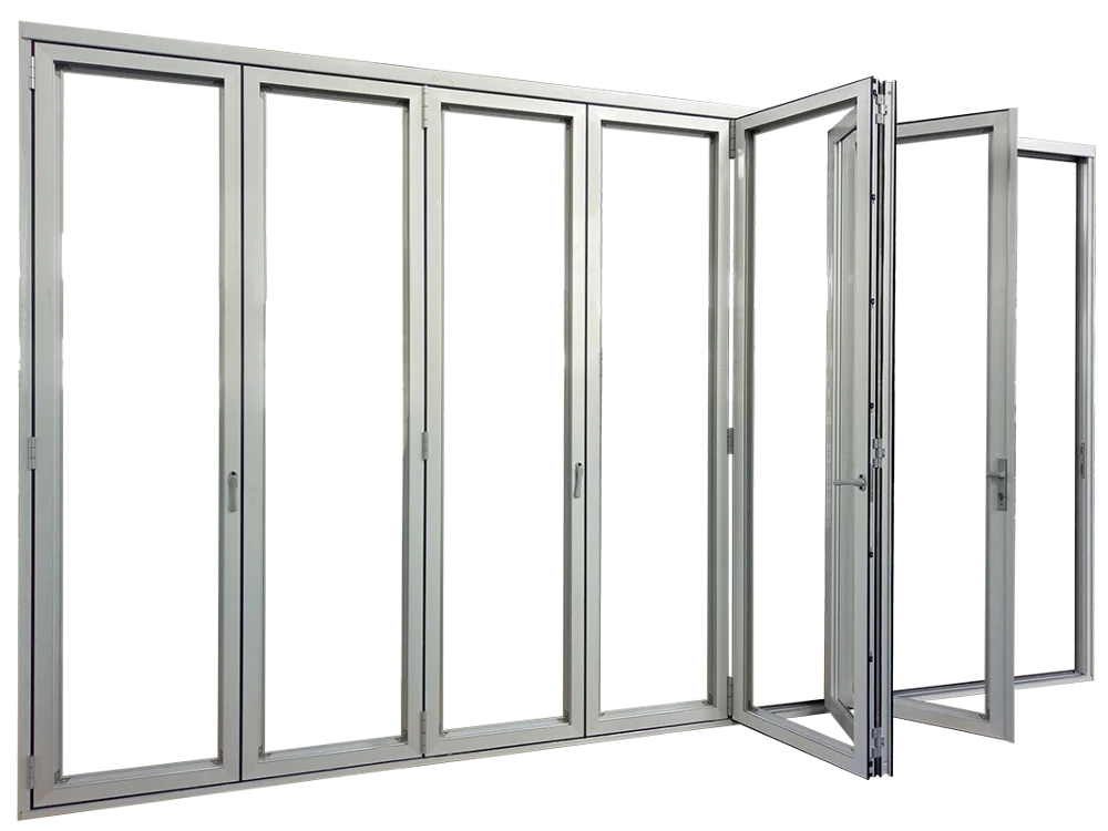 Aluminum Windows and Doors | Aluminium Folding Door | Aluminium Frame Glass Folding Door Shop Front