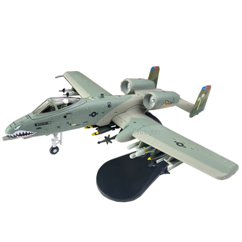 1:100 escala eua A-10 thunderbolt ii aeronave de ataque a10 tigre tubarão acabado diecast metal avião militar modelo brinquedo coleção