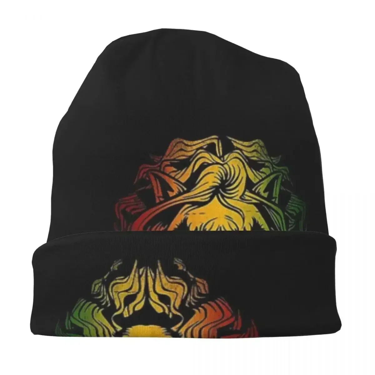 Gorro de punto a rayas de León Rasta, gorro cálido de Hip Hop para otoño e invierno, gorros para exteriores, Unisex, adulto