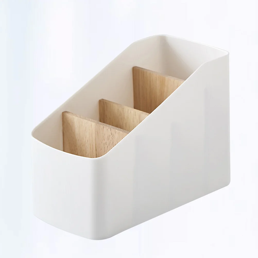 

1 шт., деревянная настольная корзина для хранения, креативная съемная перегородка, органайзер для кистей для макияжа, ящик для хранения косметики для офиса и дома
