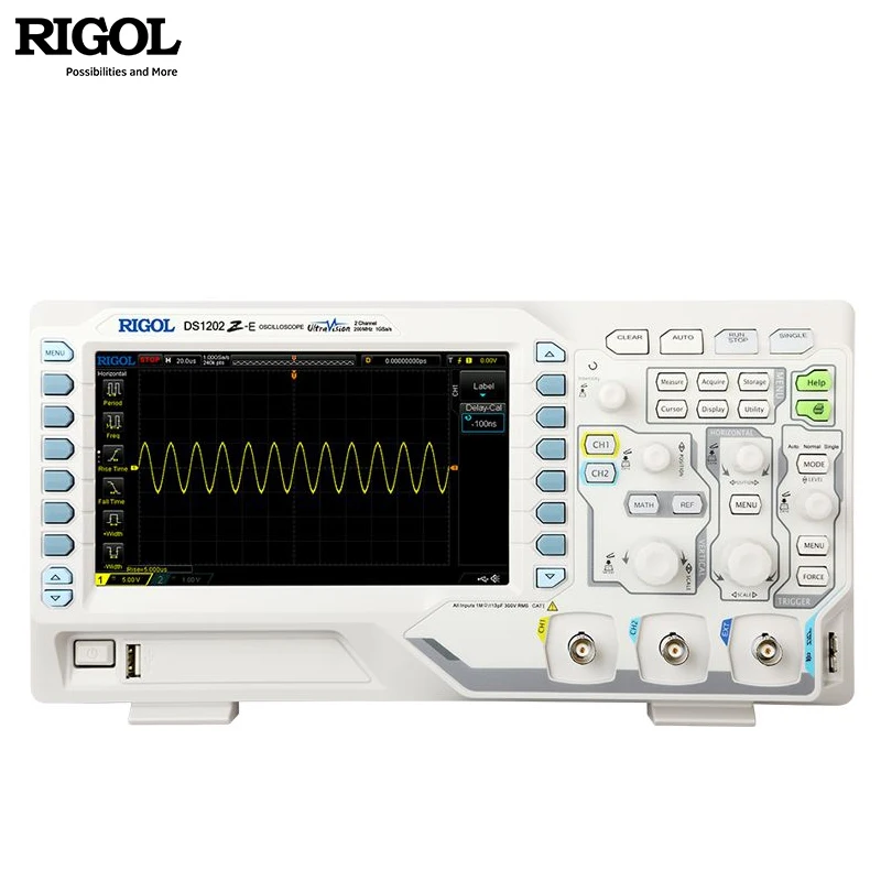 Rigol DS1202Z-E oscilloscopio digitale a due canali, 200MHz, 24 Mpts,1 GSa/s