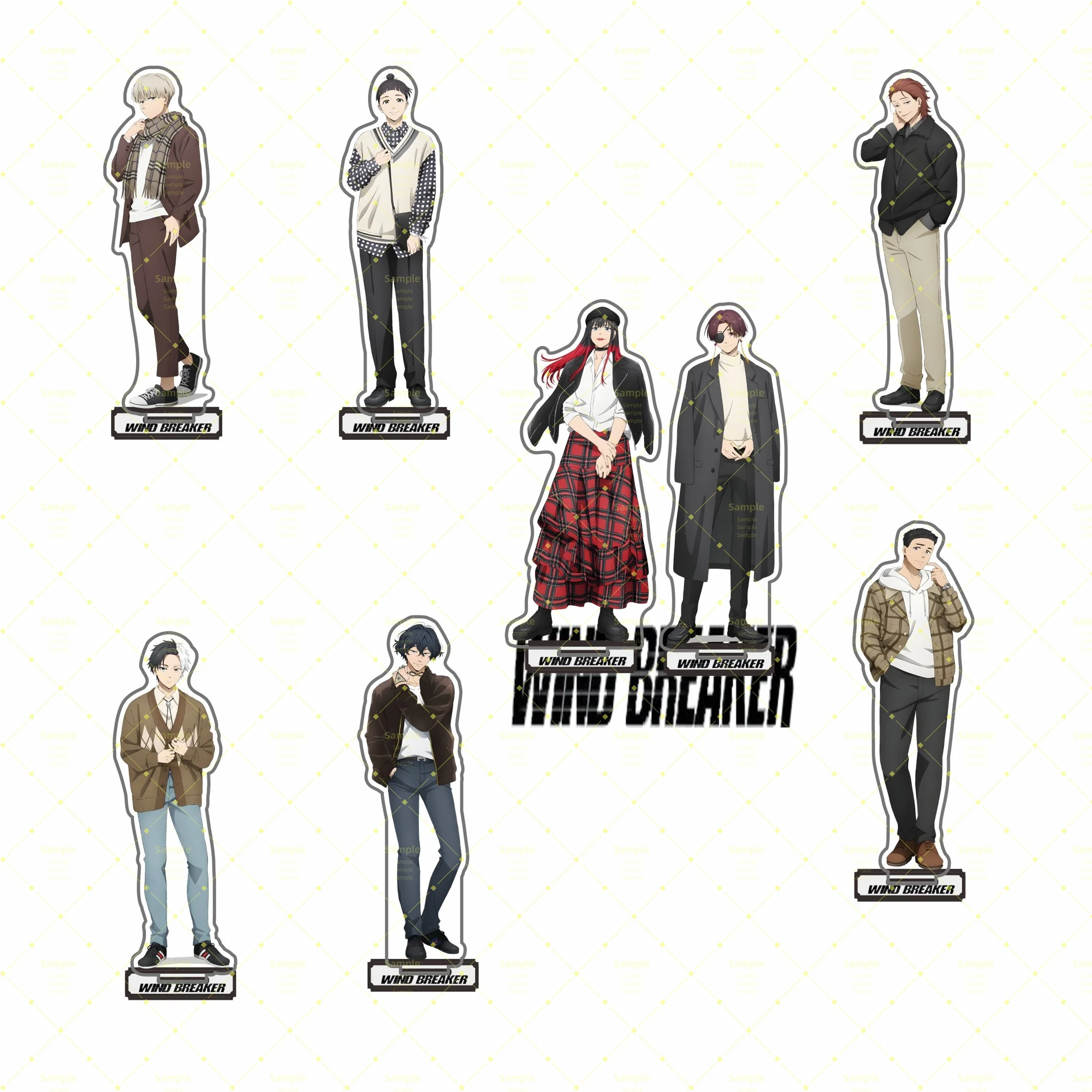 Soporte acrílico de 15 cm de Anime WIND BREAKER, decoración de Haruka Sakura Akihiko Nirei, regalo para fanáticos, llavero, decoración de habitación, exhibición.