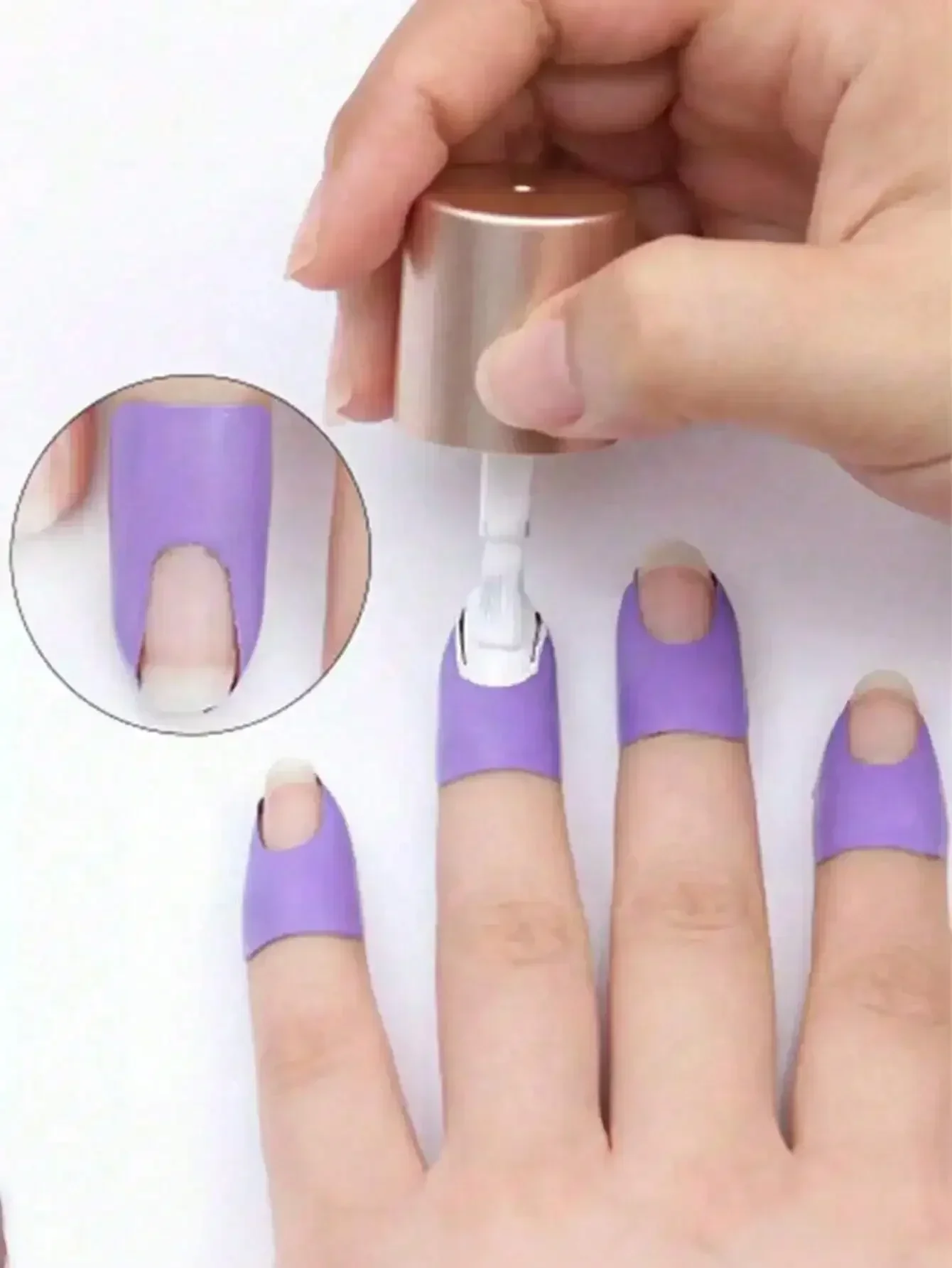 U Shaped Nail Polish Protector Stickers Pack of 10