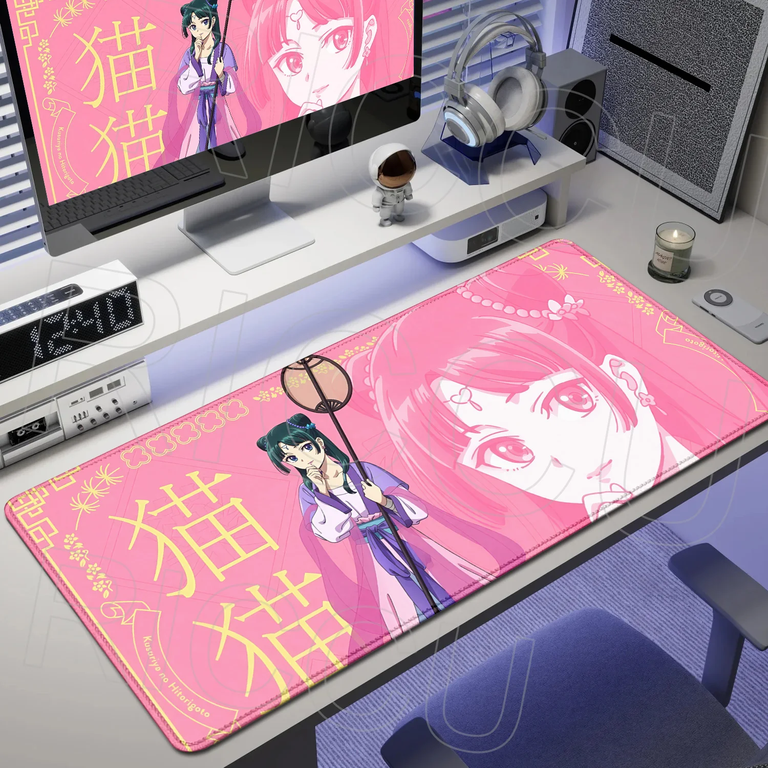 XXL HD printing Cute Anime Apothecary Diaries 400x900mm Mousepad Large Rubber Mouse Pad Lock Edges Mats Laptop Gaming​ Desk Mat