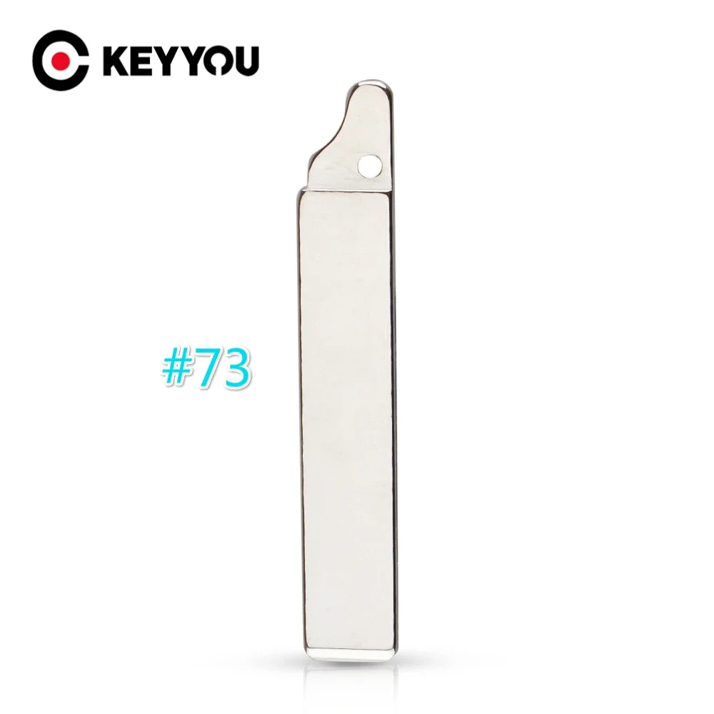 KEYYOU Metal Blank Uncut Flip KD Remote Car Key Blade Type #73 for Peugeot 307 For Citroen Original NO. 73 Blade