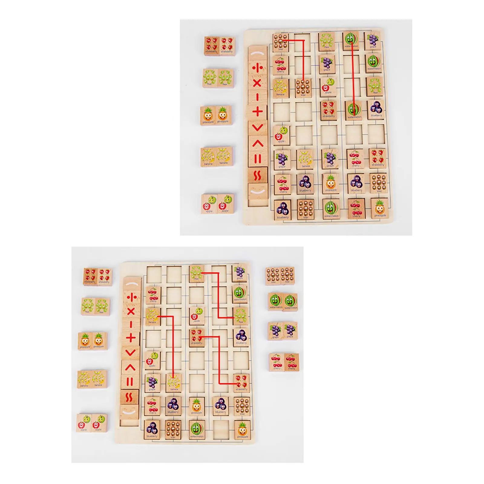モンテッソーリ-フルーツ数字ゲーム-足し算引き算おもちゃ-教育玩具-教材-女の子向け-4〜6歳の子供向け-誕生日プレゼント
