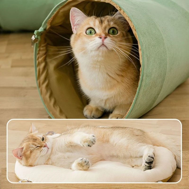 Cat Tunnel Cat Nest Four Seasons Universal Foldable Cat Channel Removable and Washable Kittens Toy Rolling Dragon Pet Supplies