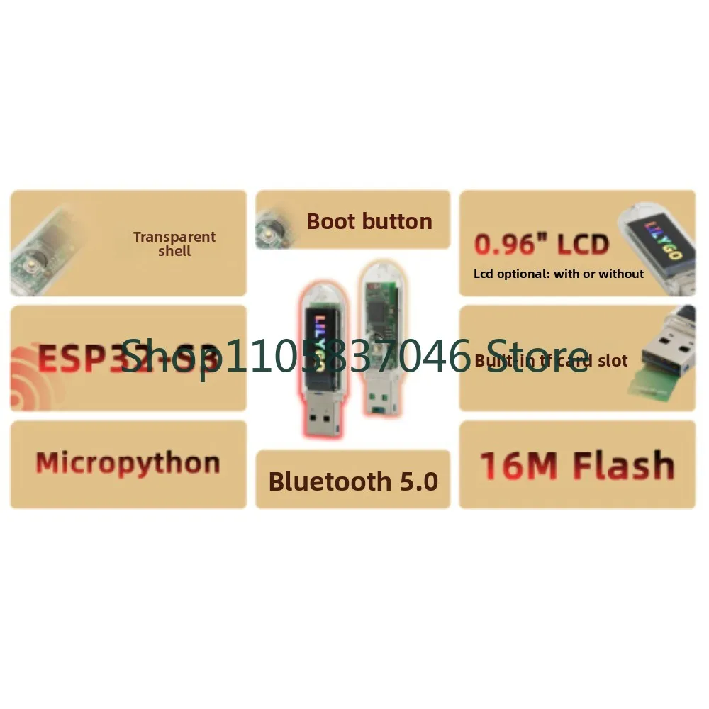 S3 development board 0.96-inch LCD display supports WiFi, Bluetooth, TF card