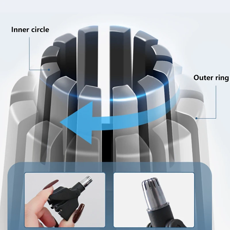 Tondeuse à cheveux antarctique pour hommes, nettoyeur d'oreilles en acier inoxydable, rasoir mécanique manuel, lavable, outils d'épilation de haute qualité