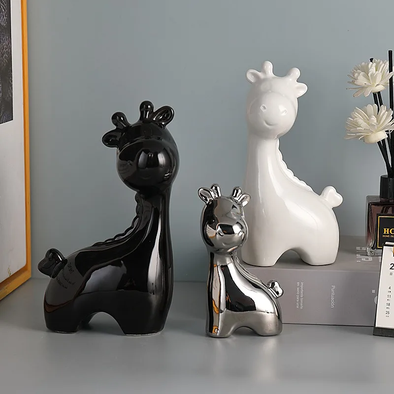 A family of four deer ornaments, home accessories, high-end living room TV cabinet wine cabinet decoration