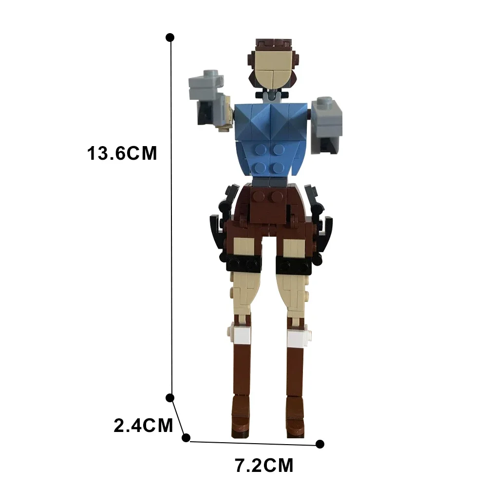 Gobricks MOC Tombed Raiders-Lara Croft Brickheadzs Game Character Building Block Set Female Warrior Adventure Model Brick Gift