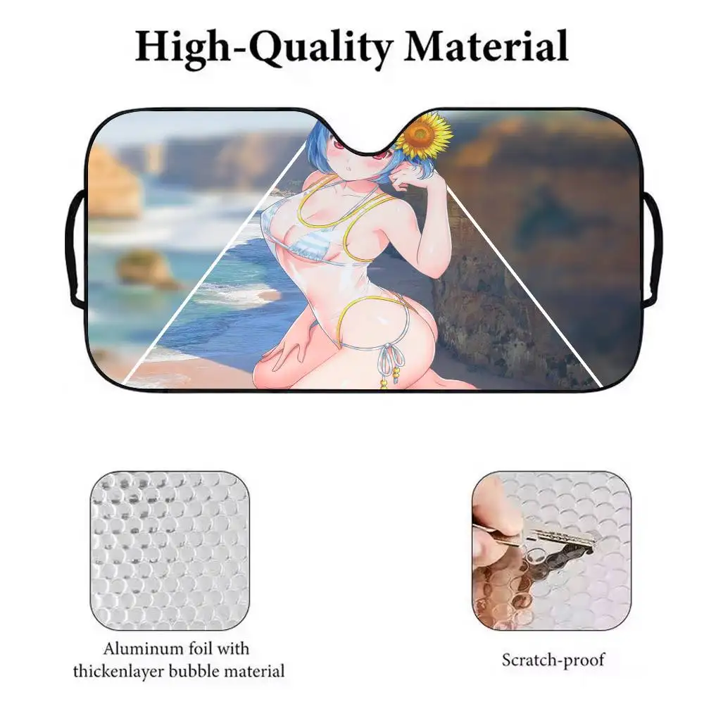 أنيمي D-المحلي نا كانجو مظلة السيارة المظلة زجاج السيارة الأمامي الشمس الظل حماية من الأشعة فوق البنفسجية ومبرد داخلي #4