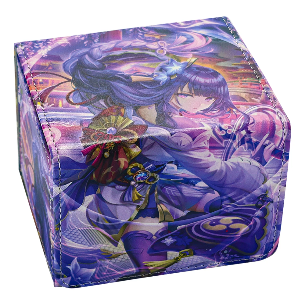 Pokémon Card Box, Raiden Shogun, Genshin Impact Leather Card Box, Pokémon Yu-Gi-Oh, PTCG, Magic: The Gathering, Shadow Poetry,