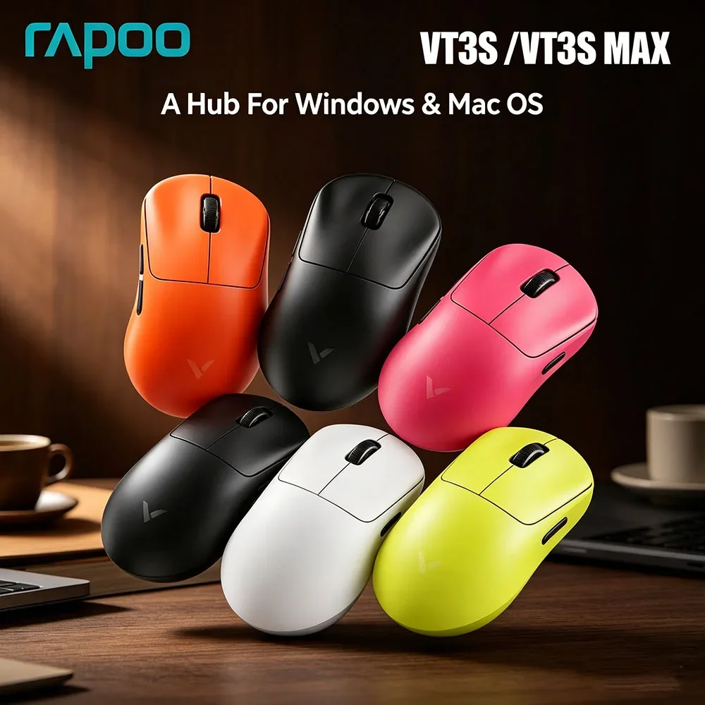 Premium Rapoo VT3S VT3S MAX GEN 2 Wireless Gaming Mouse 8K Polling Rate 49g Ultra Lightweight Up To 750Hr Battery