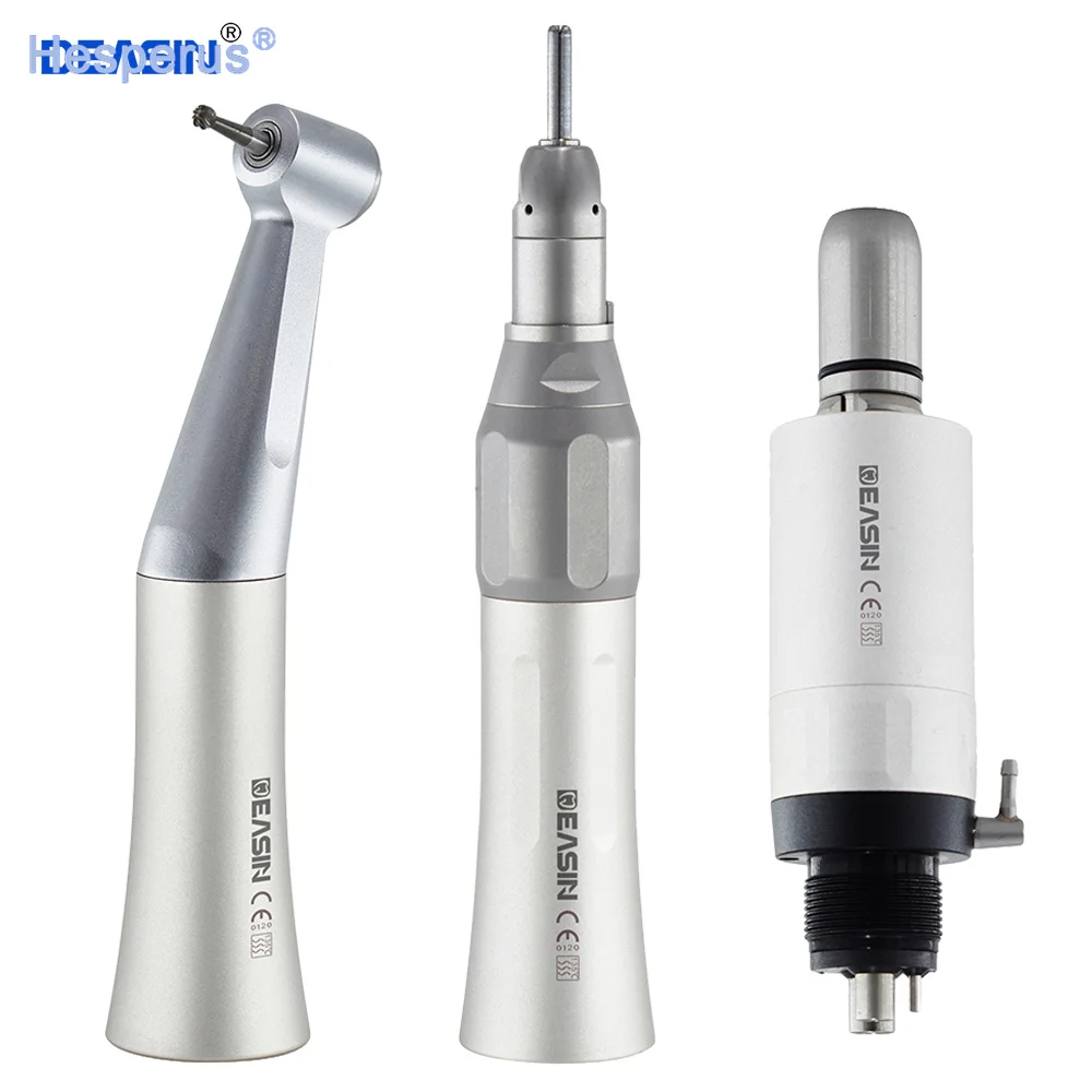 

FX Den tal Low Speed Handpiece kit External Push Button Single Water Spray Contra Angle 2/4 Holes Air Motor Den tal Equipment