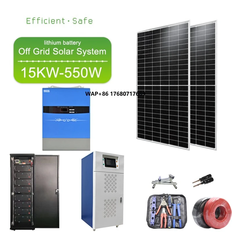 10KW 12KW النظام الشمسي خارج الشبكة لوحة طاقة شمسية منزلية مجموعة كاملة 15KW خارج الشبكة نظام الطاقة الشمسية #1