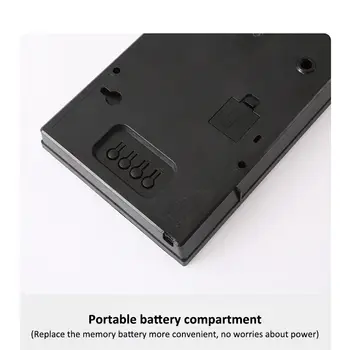 Digitální velké nástěnné hodiny s budíkem, teplotou, datem a kalendářem, 8 sad budíků, 14 8 nejlepší prodej velké dekorativní nástěnné hodiny - №2