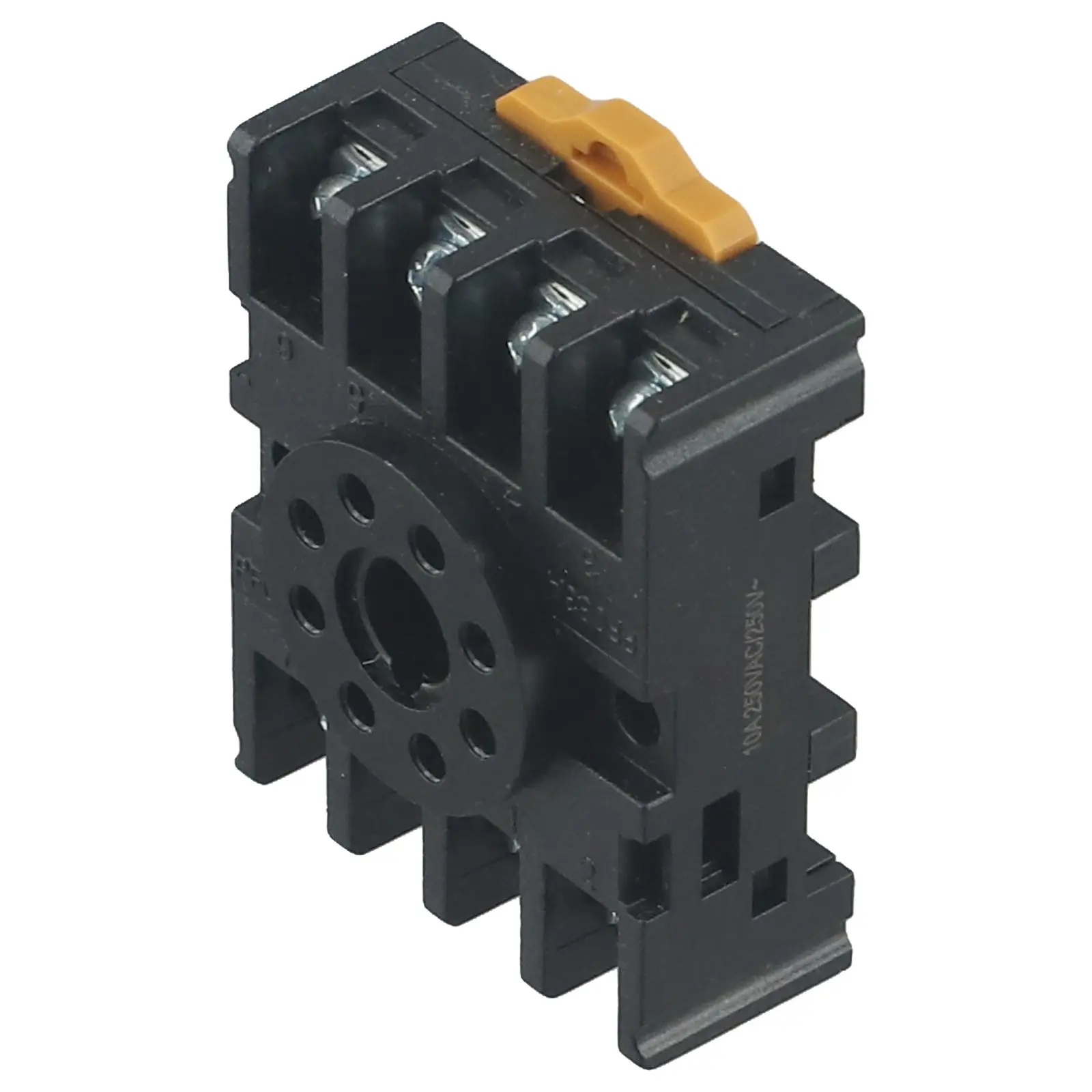 Timer Relay Socket Base with Widened Galvanized Copper Sheet U Installation Buckle Guide Rail Installation Galvanized Screws