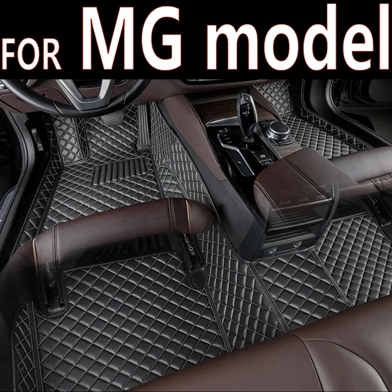 Leather Car Floor Mats For MG MG3 MG 4 ev MG5 MG6 MG7 GT ZS HS RX5 TF GS Mgf EZ S 2022 2023 Car Accessories