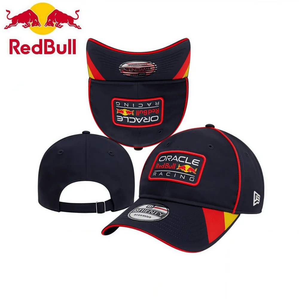 2025 New Red Bull Hat Summer Red Bull Baseball Hat Men's and Women's Versatile Red Bull Sports Hat Adjustable Red Bull Sun Hat