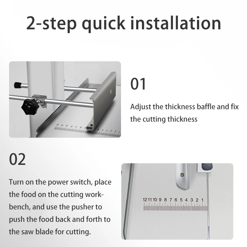 Electric Meat and Bone Saw Machine Desktop Commercial  Frozen Meat Bone Cutting Machine For Cut Bone/Trotter/Ribs/Fish/Meat/Beef