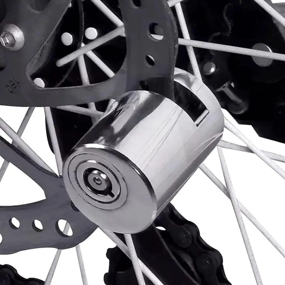 Ultimate Anti-Theft Bicycle Lock-Heavy Duty Scooter&Skateboard Padlock with Disc Brake Lock Design Secure Wheel Lock for Outdoor