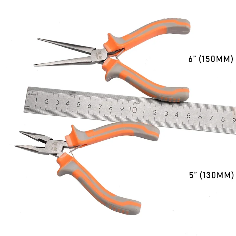 Professional 5 Inch Mini Pliers with Pointed Nose Multifunctional Flat Mouth Round Mouth Bead Threading and Handmade Design