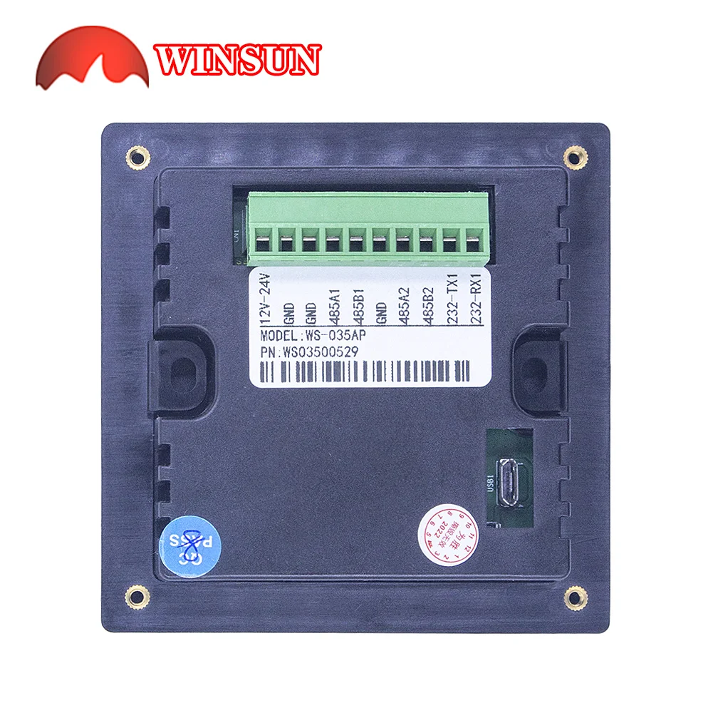 PLC podpora seeku WS-035AP HMI dotek obrazovka 3.5 palec 320×240 px LED displej COM RS232/RS485 RTU