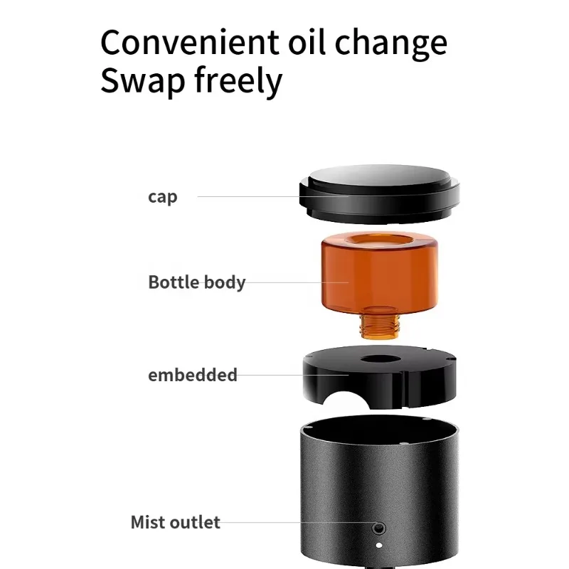 Unique Design APP Control 130ml Waterless Electric Small Ceiling Air Aroma Essential Oil Diffuser with Hanging Function