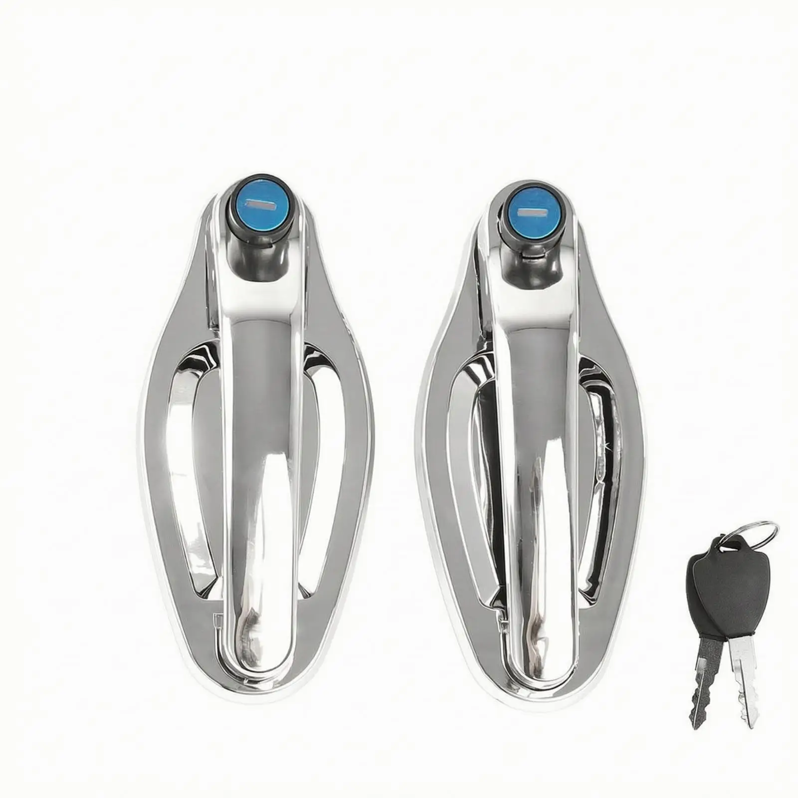 Keyed Entry Door Handle for Electric Tricycle Enclosed Cabin Car Compatible Mobility Utility Cart Chrome Finish Hardware